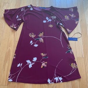 Apt 9 floral dress with flowy sleeves size petite small